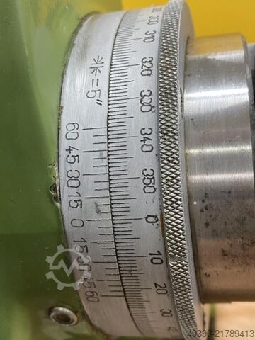 Indexing head with crank and dividing plate + 3-jaw lathe chuck Ø 125 mm, rotary indexing device, di  