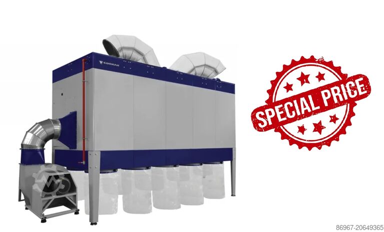 Industrielle Absauganlage für Späne und Sägemehl CORMAK DCV21750