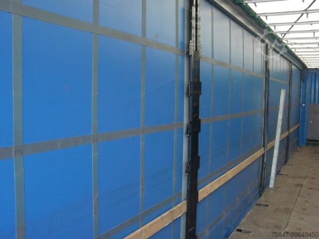 Semi-trailer with flatbed & tarpaulin Krone SDP 27 Coil 8.600 bahnverladbar