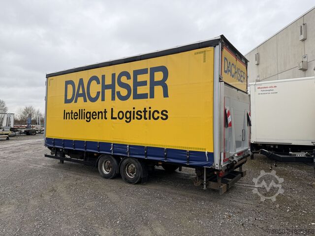 Open trailer with tarp Möslein TPS 105 D-L  Tandemplane Ladebordwand + Durchladbar