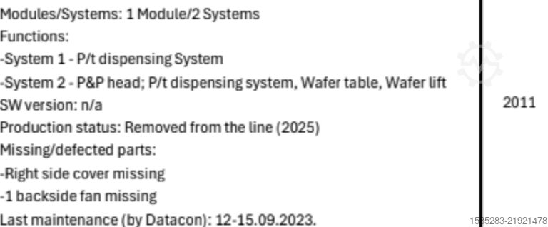 Die Bonder Datacon 2200 EVO