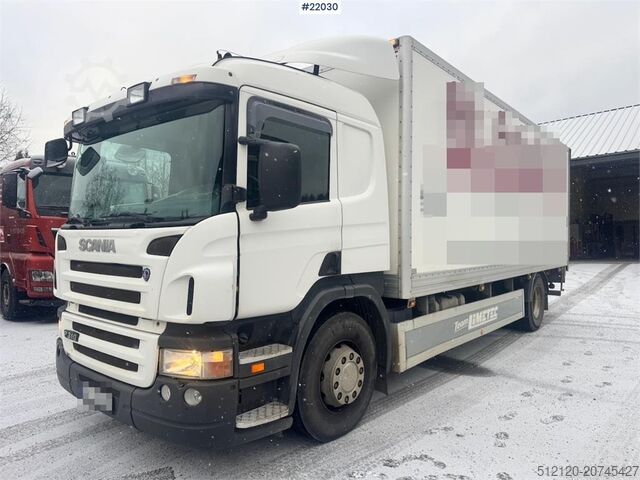 Box body Scania P310 4x2 box truck with full side opening