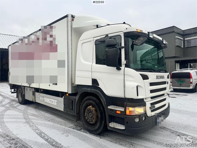 Box body Scania P310 4x2 box truck with full side opening