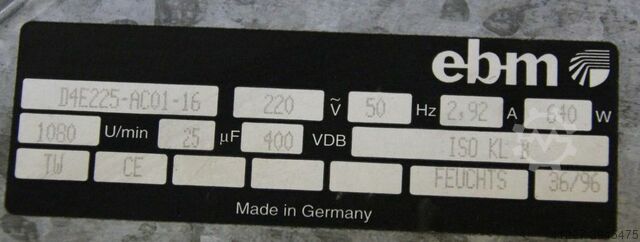 Pressure blower ebm D4E225AC01-16