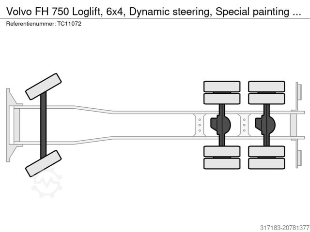 Holztransporter Volvo FH 750 Loglift, 6x4, Dynamic steering, Special ...