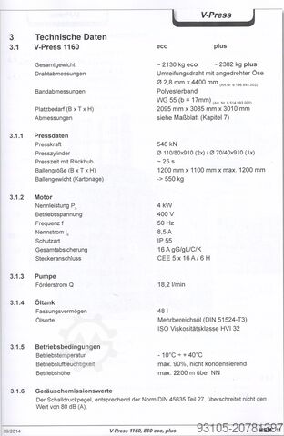Vertikale Ballenpressen HSM V-Press 1160 HSM V-Press 1160 Plus