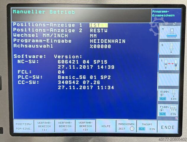 Vertikales CNC Bearbeitungszentrum BAZ AWEA BM-1600 Heidenhain iTNC530 IKZ