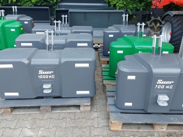 Suer 1000 kg 700 kg 400 kg Betongewicht Frontgewicht Gewicht Suer 1000 kg 700 kg 400 kg Betongewicht Front