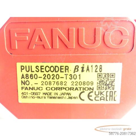 Steuerung Fanuc A06B-0063-B303 AC Servomotor SN: C228F35DE mit Pulsecoder 860-2020-T301