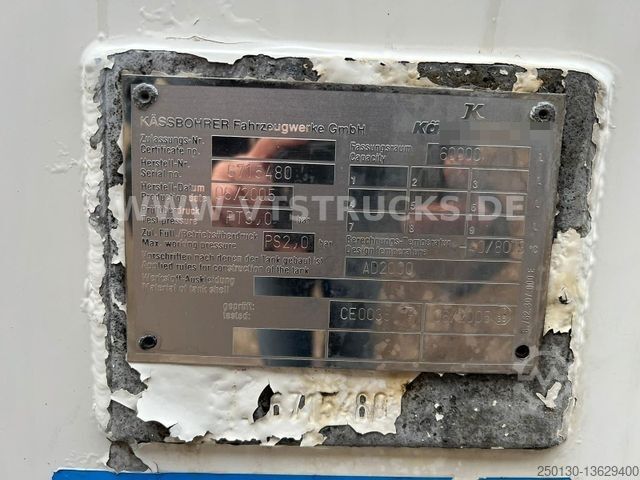 Silo semitrailer KÄSSBOHRER SSK 60 Kippsilo ,Liftachse