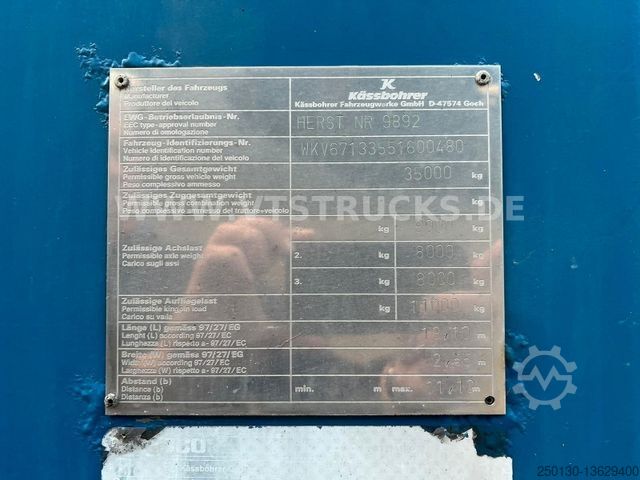 Silo semitrailer KÄSSBOHRER SSK 60 Kippsilo ,Liftachse