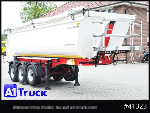 Tipper semitrailer MEILLER MHPS 12/27, Stahlkippmulde, Liftachse,