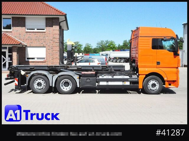 Roll-off tipper truck MAN TGA 26,400 XXL, Silosteller, Intardfer