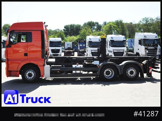Roll-off tipper truck MAN TGA 26,400 XXL, Silosteller, Intardfer