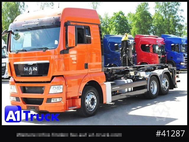 Roll-off tipper truck MAN TGA 26,400 XXL, Silosteller, Intardfer