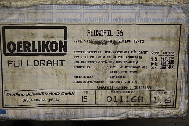 Schweißdraht 1,6 mm   Gewicht 15 kg Oerlikon Fluxofil 36