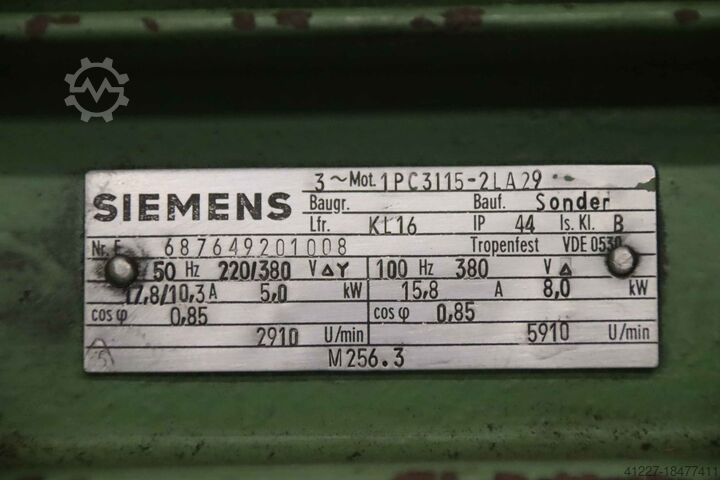Milling motor 5.0/8.0 kW / 2910/5910 rpm Siemens 1PC3115-2LA29