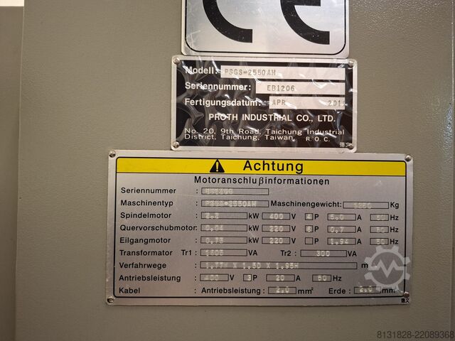 Surface grinding machine Proth PSGS-2550AH