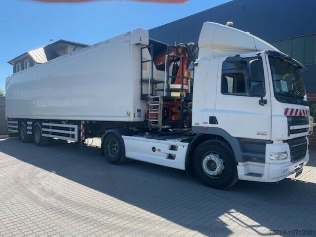 Garbage truck DAF 85.460 + Kraker Waalking Floor/Kran