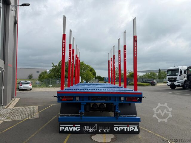 Holztransporter PAVIC HPA 27 68Z / Plattform 3-Achser  Blatt-Federung...