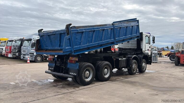 3-way tipper MAN 35.414 (6 CYLINDER / 8X6 / BIG AXLES / STEEL SU...