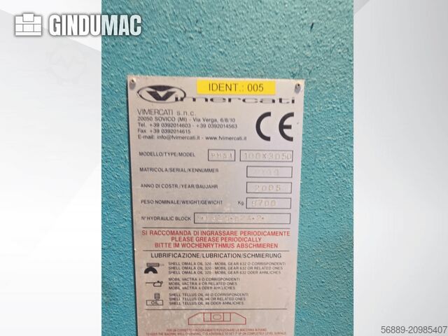 Vimercati  PHSI 100x3050 Vimercati PHSI 100x3050