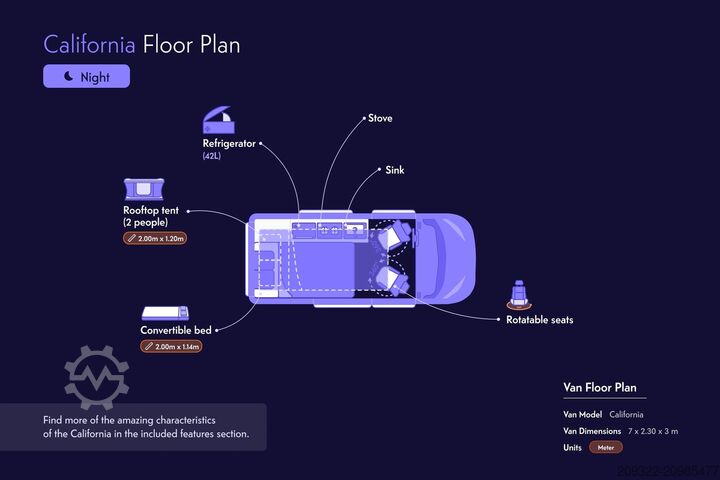  Volkswagen California Camper | 4 Posti | Cucinotto + Letto Tetto