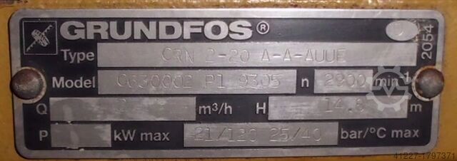 Kreiselpumpe Grundfos CRN2-20 A-A-AUUE