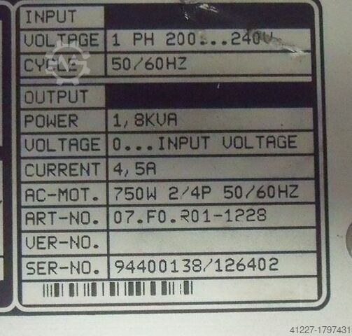 Frequenzumrichter 0,75 kW KEB 07.F0.R01-1228