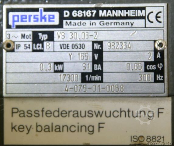 Fräsmotor für Kantenbearbeitungsmaschinen Perske VS 30.06-2