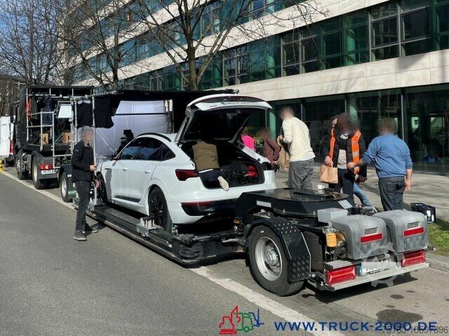 Low loader trailer Gloria Spezial Tiefbett für TV & Film + MB Arcos 2143