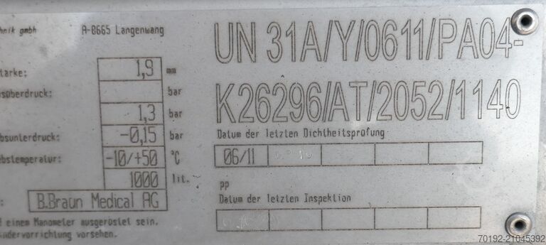 1000 liter IBC container made of V4A  9707