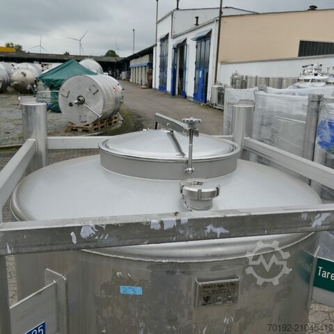 1000 liter pharmaceutical container made of V4A PAGÈS INOX 9698