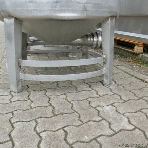 1000 Liter offene Transportbehälter aus V4A für Lebensmittel Waldner 9685