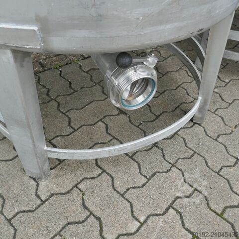 1000 Liter offene Transportbehälter aus V4A für Lebensmittel Waldner 9685