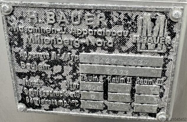 2500 Liter ovaler Lagerbehälter aus V2A H. BAUER Maschinen- und Apparatebau 9669