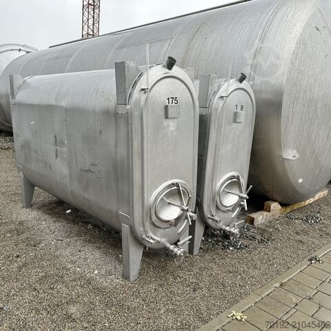 2500 liter oval storage tank made of V2A stainless steel  9660