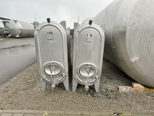2500 liter oval storage tank made of V2A stainless steel  9660