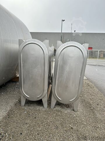 2500 liter oval storage tank made of V2A stainless steel  9660