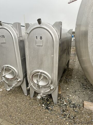 2500 liter oval storage tank made of V2A stainless steel  9660