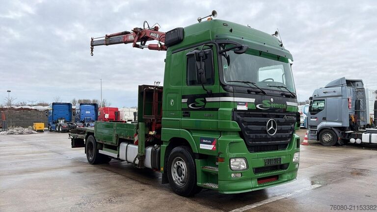 Plattformanhänger Mercedes-Benz actros 1844 (EPS / GRUE MKG 175 / CRANE MKG 175...