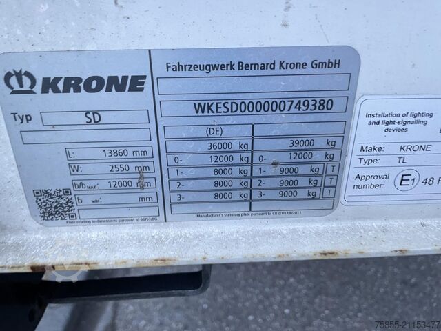 Volume transport Krone Mega Volume / BPW Axles / Discbrakes / German T...