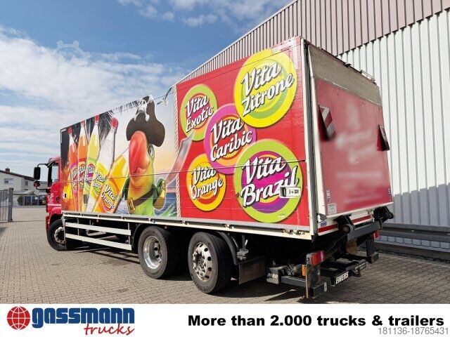 LKW mit Kofferaufbau MAN TGM 26.340 6x2-4 LL, Getränkekoffer,