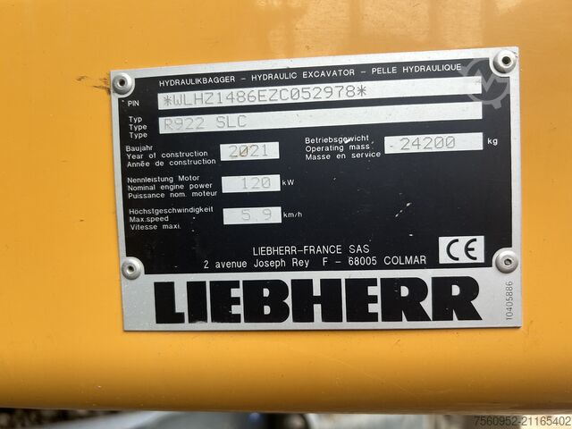 Kettenbagger Liebherr R 922 Litronic