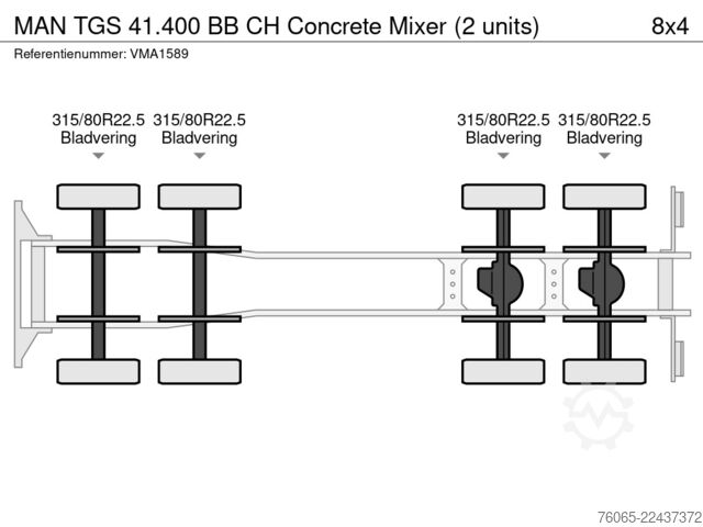 Blender MAN TGS 41.400 BB CH Concrete Mixer (2 units)