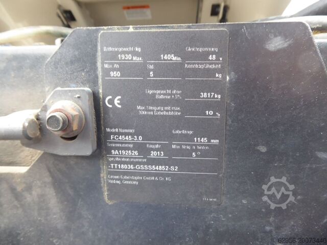 Electric 4-wheel forklift Crown FC4545-3.0