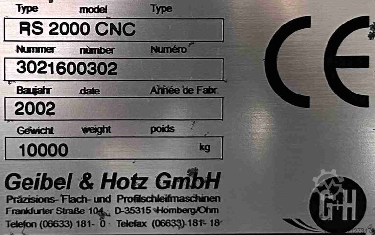 CNC-Schleifmaschine GEIBEL & HOTZ RS 2000 CNC