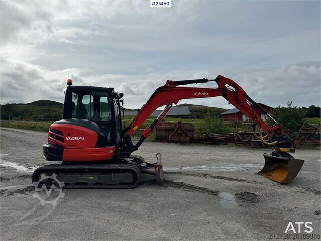 Crawler excavator Kubota KX057-4 Tracked excavator w/ sanding bucket and ro