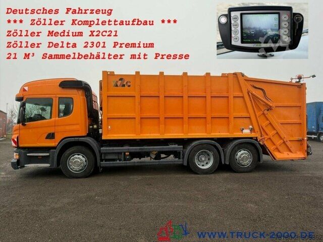 Müllwagen Scania P320 Zöller Medium X2C 21 + Delta 2301 Schüttung