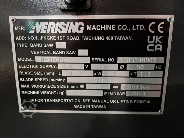 Band saw Everising, Taiwan H-360PC